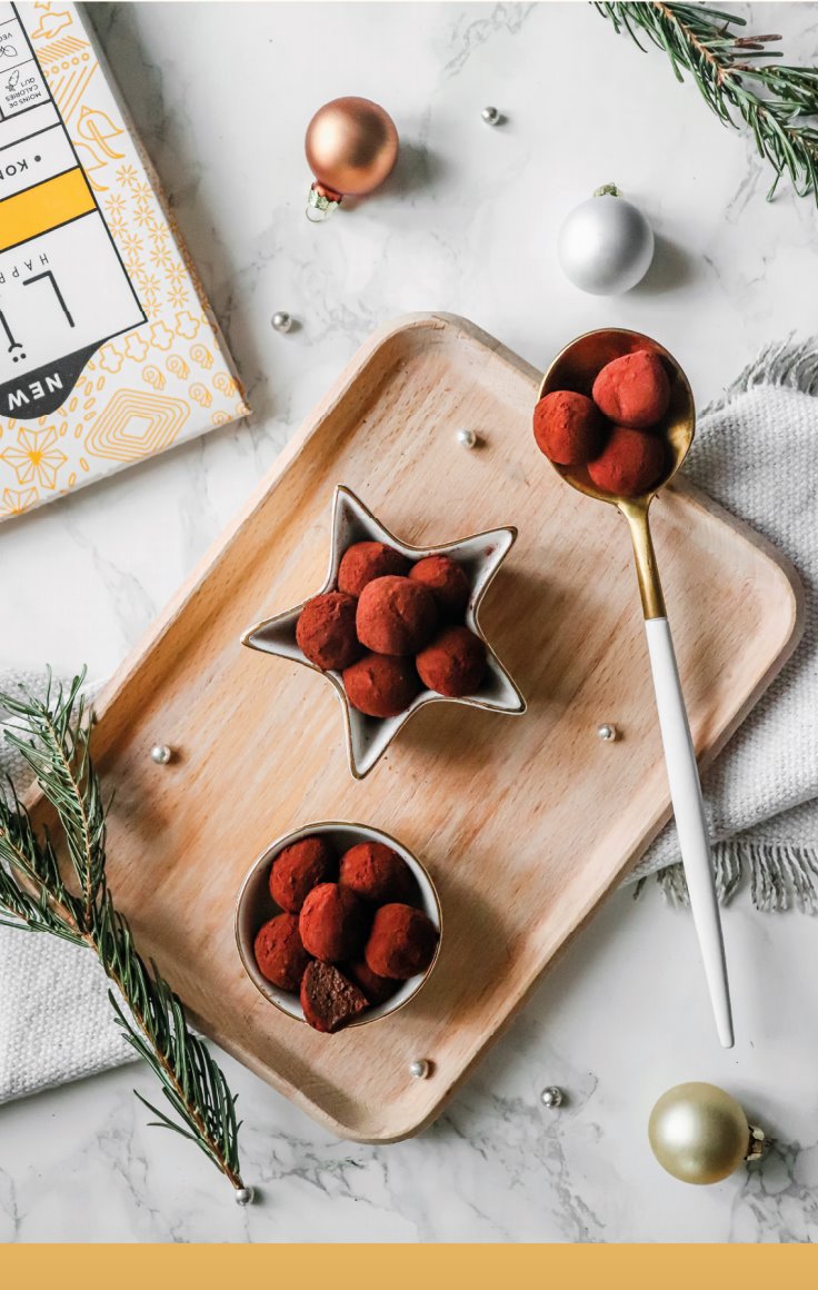 Les truffes en chocolat de Noël