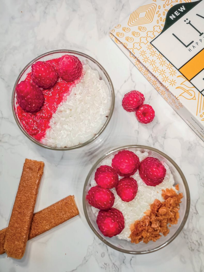 Verrine croustillante framboise
