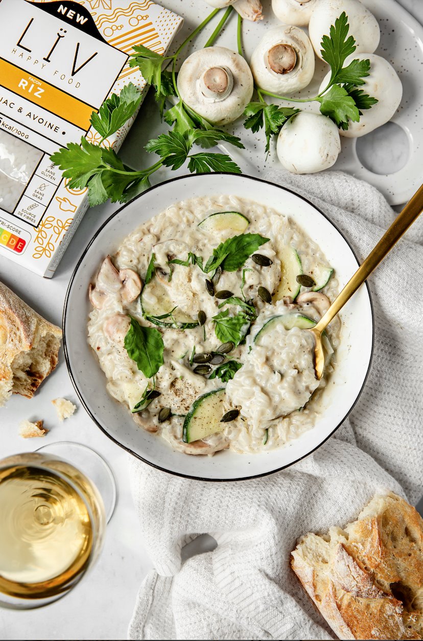 Risotto crémeux courgettes