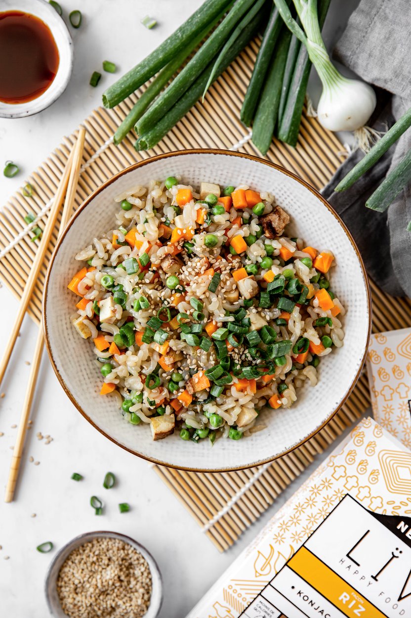 Riz cantonnais au tofu