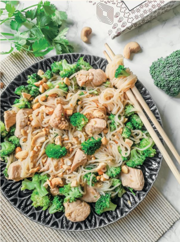 Noodles poulet cajou