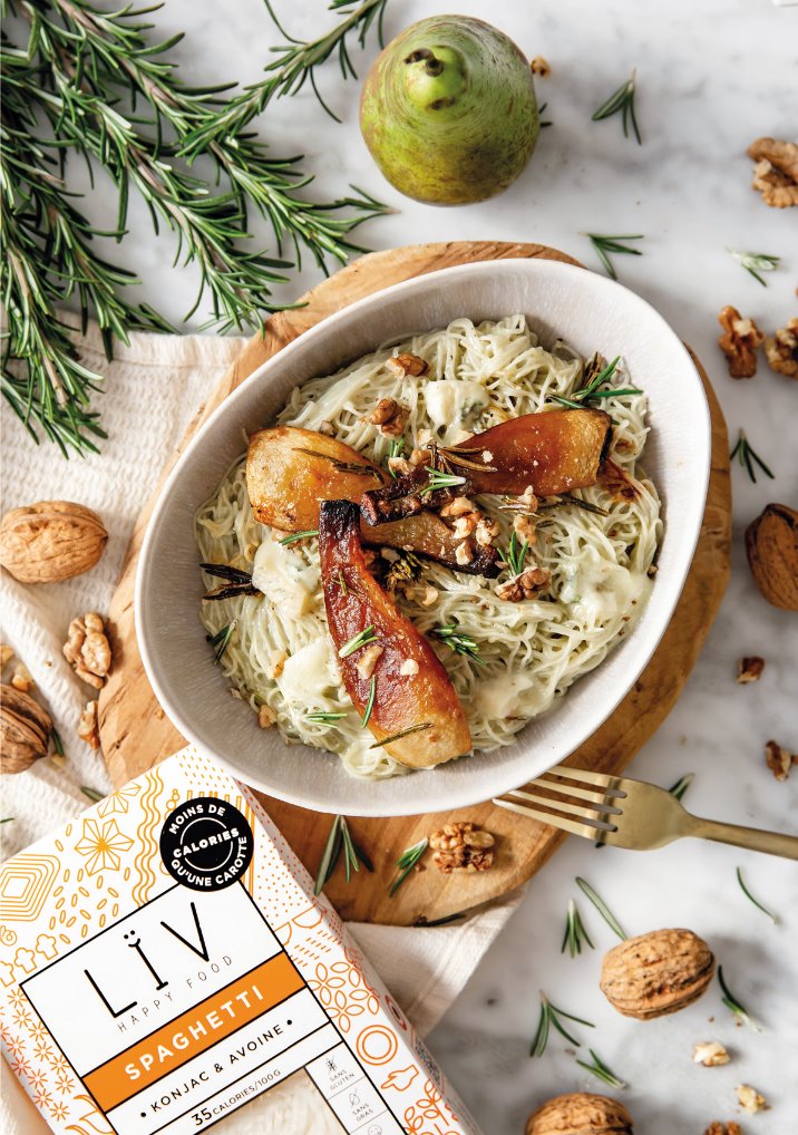 Spaghetti poire-gorgonzola