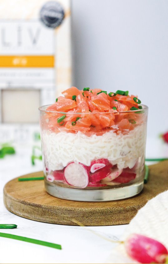 Verrine saumon ricotta