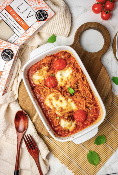 Spaghetti alla sorrentina gratiné au four