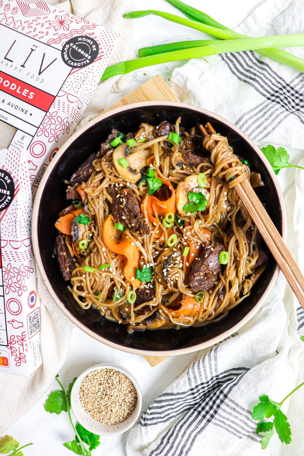 Noodles sautées au boeuf
