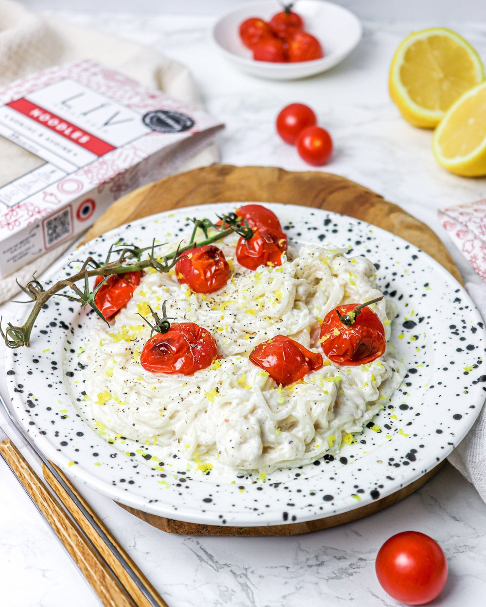 Noodles citron ricotta