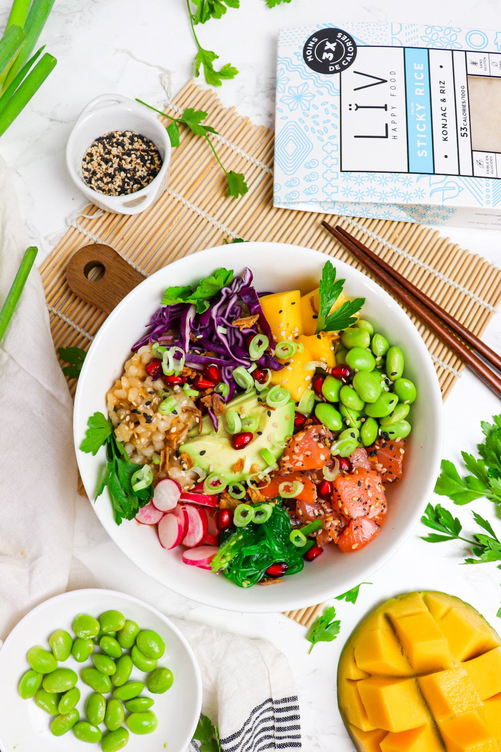 Poké super frais au saumon