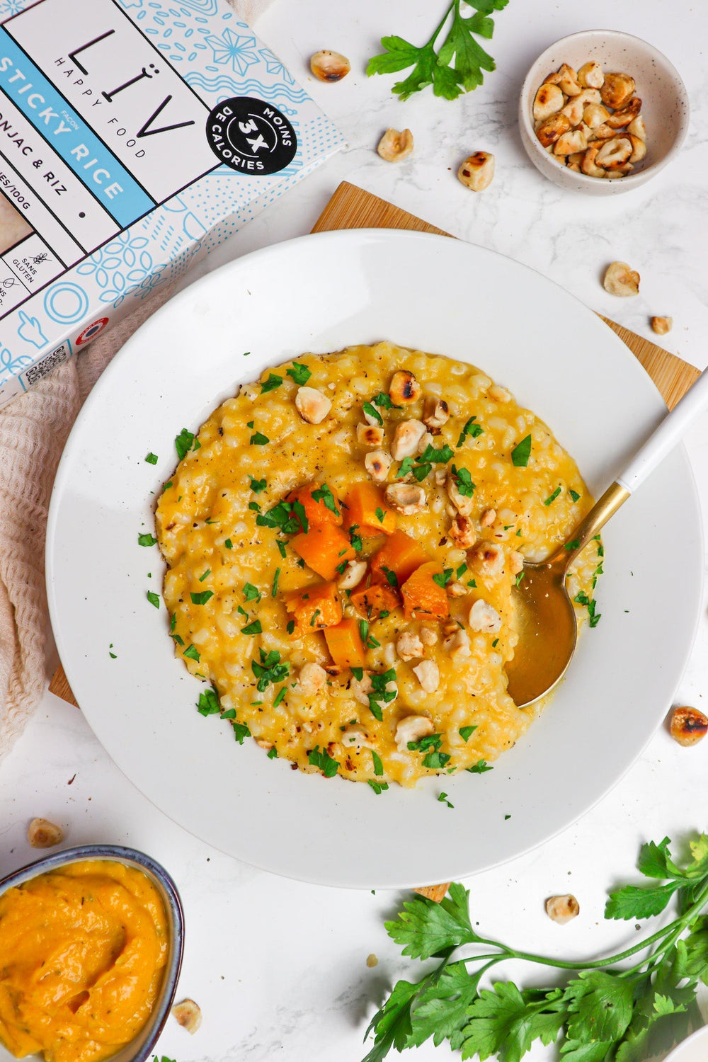 Risotto au butternut et aux noisettes