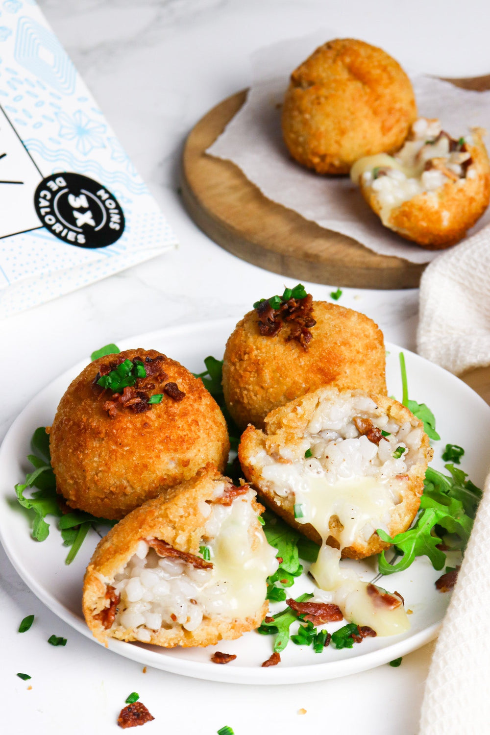 Arancini au bacon et coeur coulant raclette