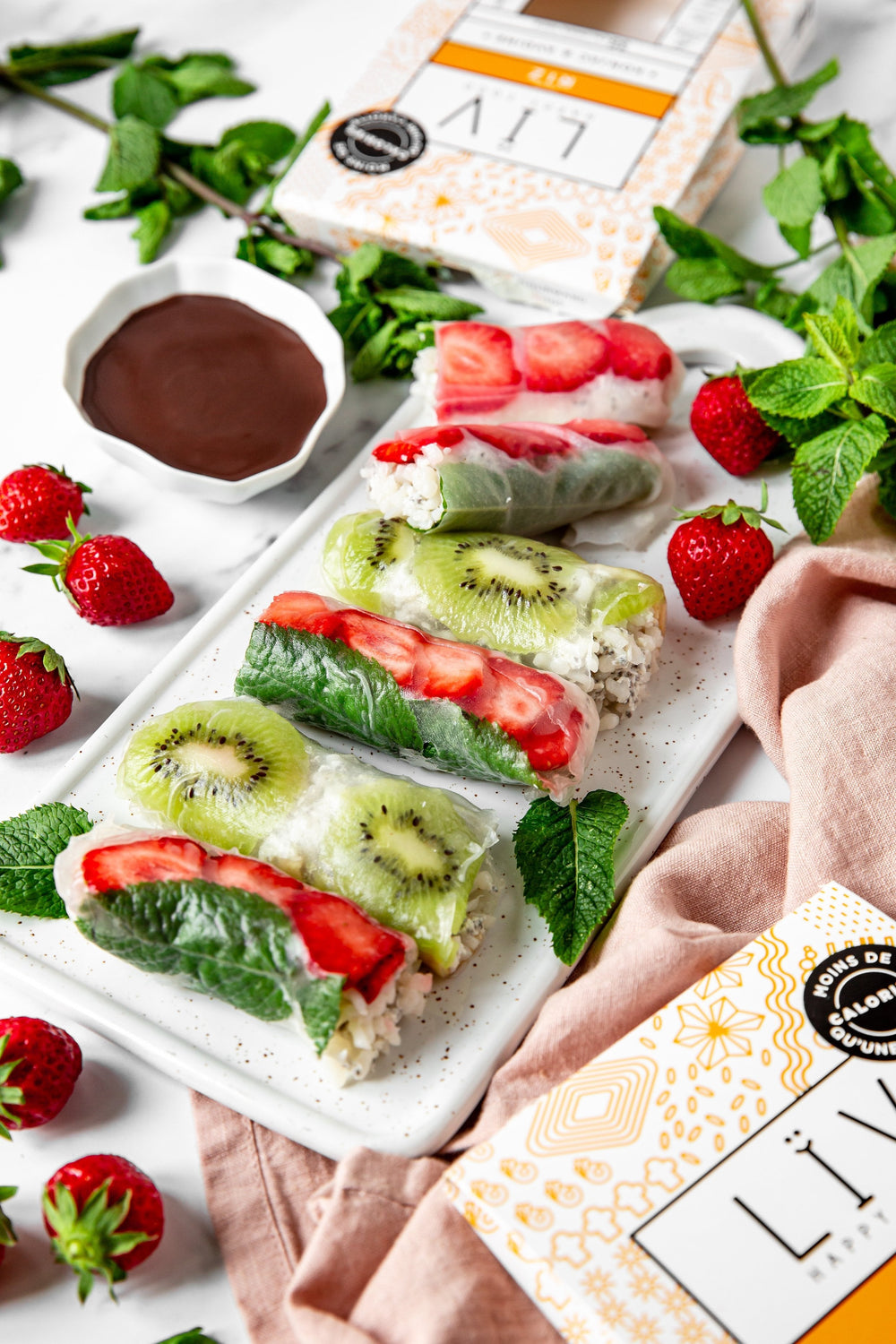 Rouleaux de printemps aux fruits