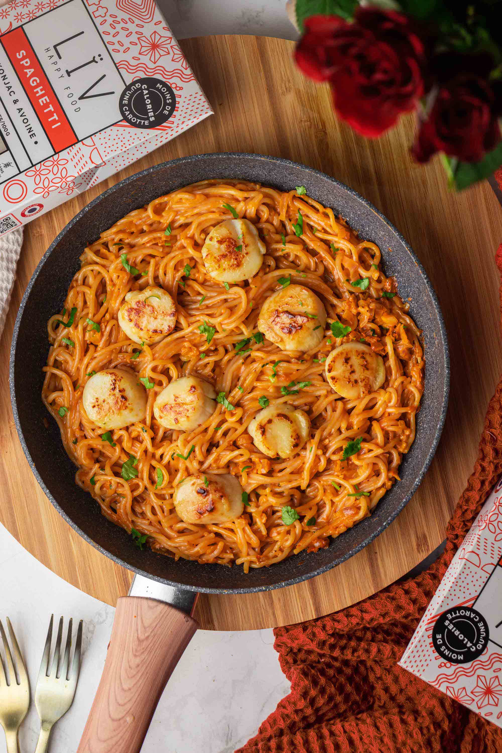 Love Spaghetti aux St-Jacques et gingembre