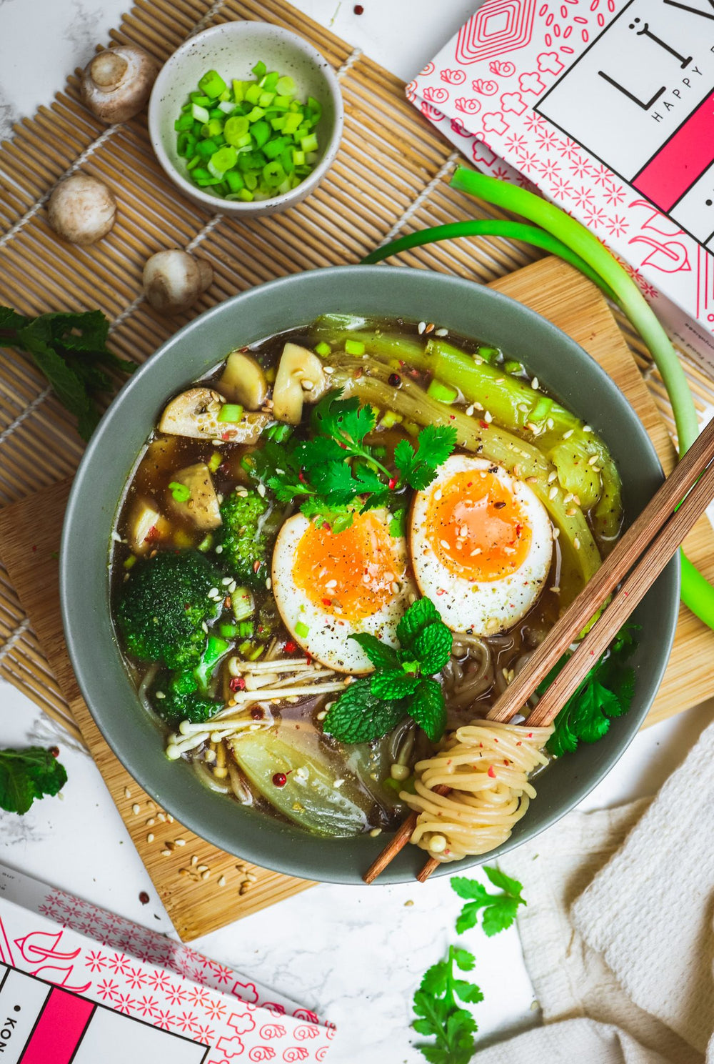 Ramen détox et son oeuf confit