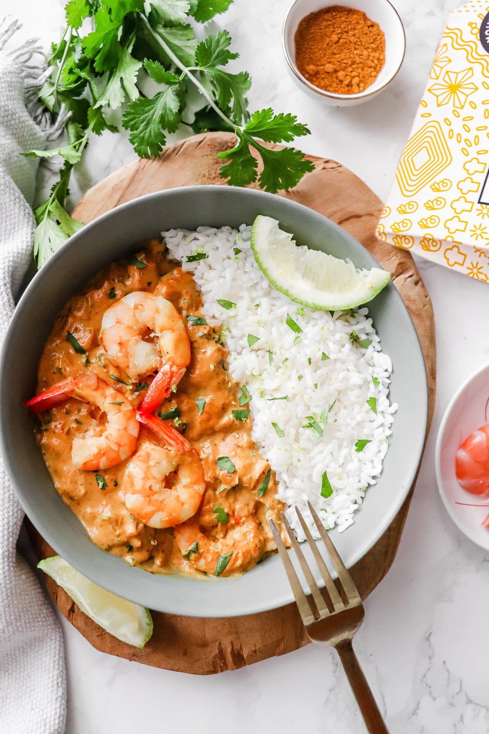 Curry coco crevettes