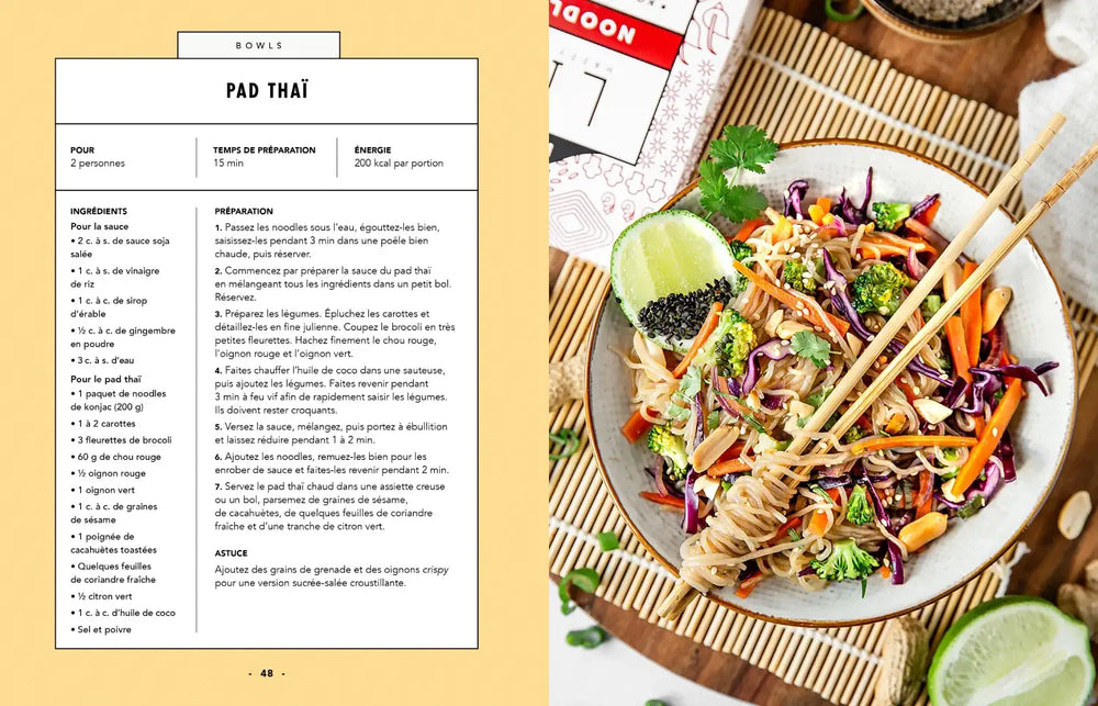 recette pad thai | LIB Happy Food pâtes konjac hypo caloriques