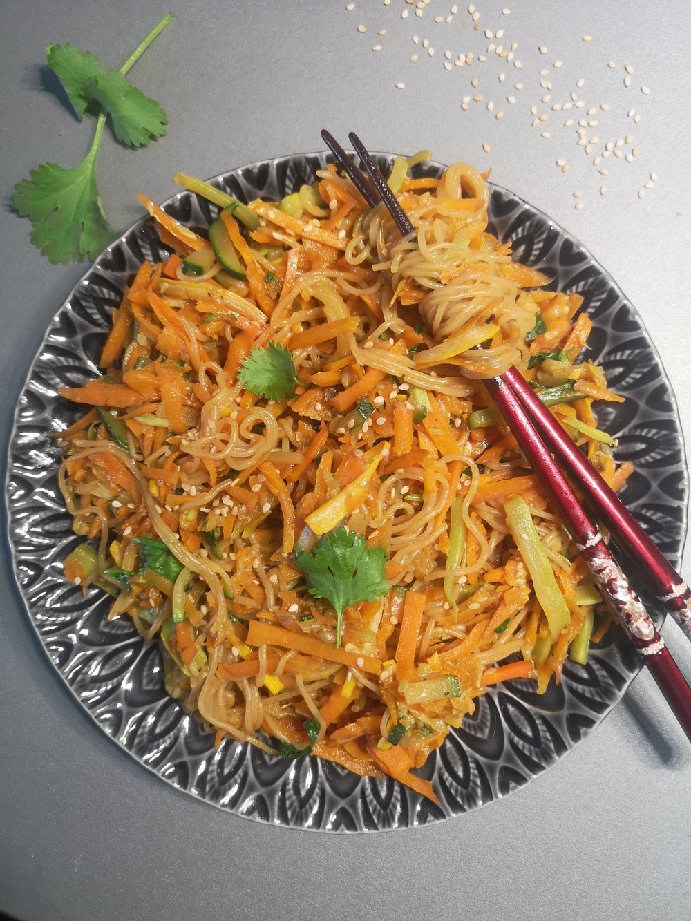 Noodles sautées aux légumes