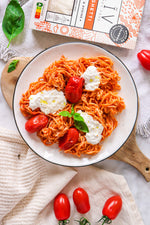 Spaghetti pesto rosso x tomates rôties