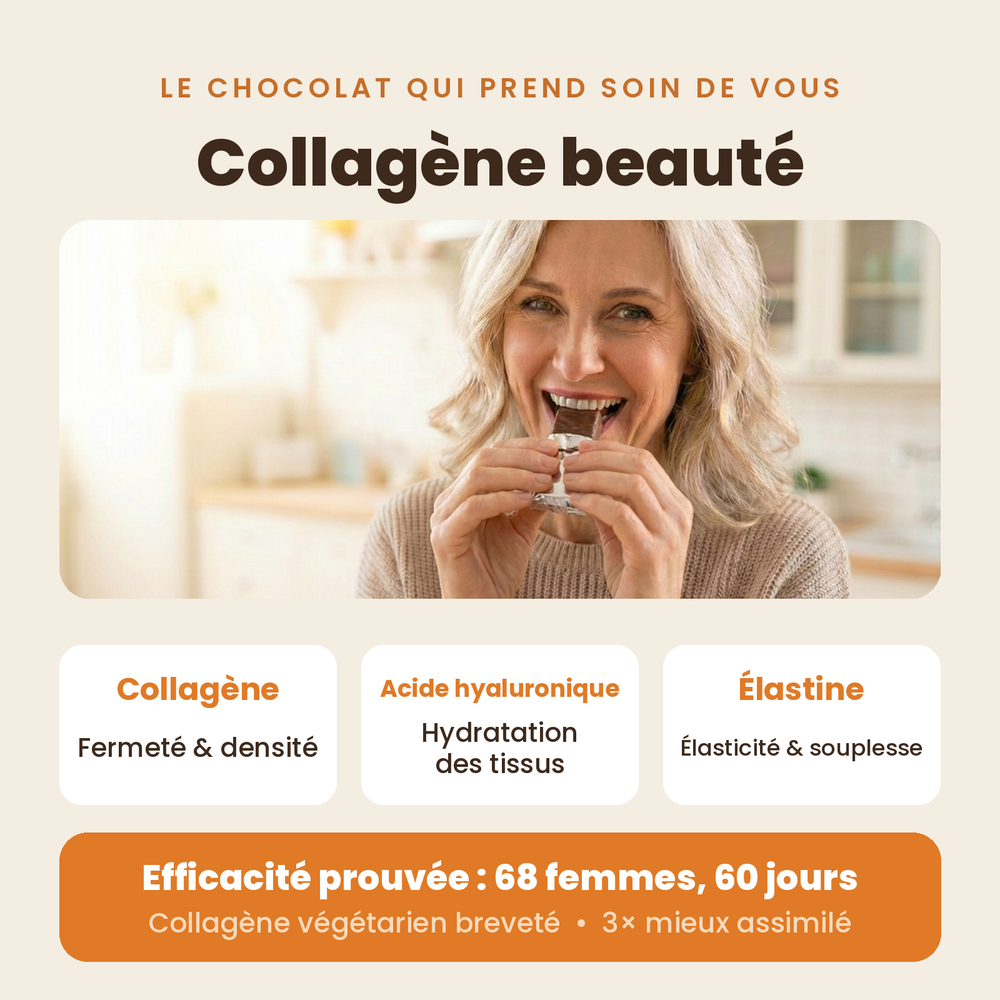 Barres chocolat protéines et collagène