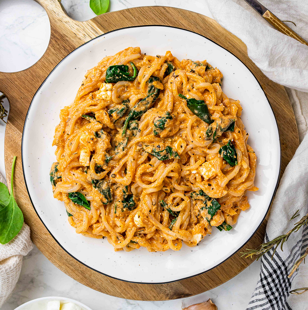 Plat préparé minceur à base de konjac et épinards