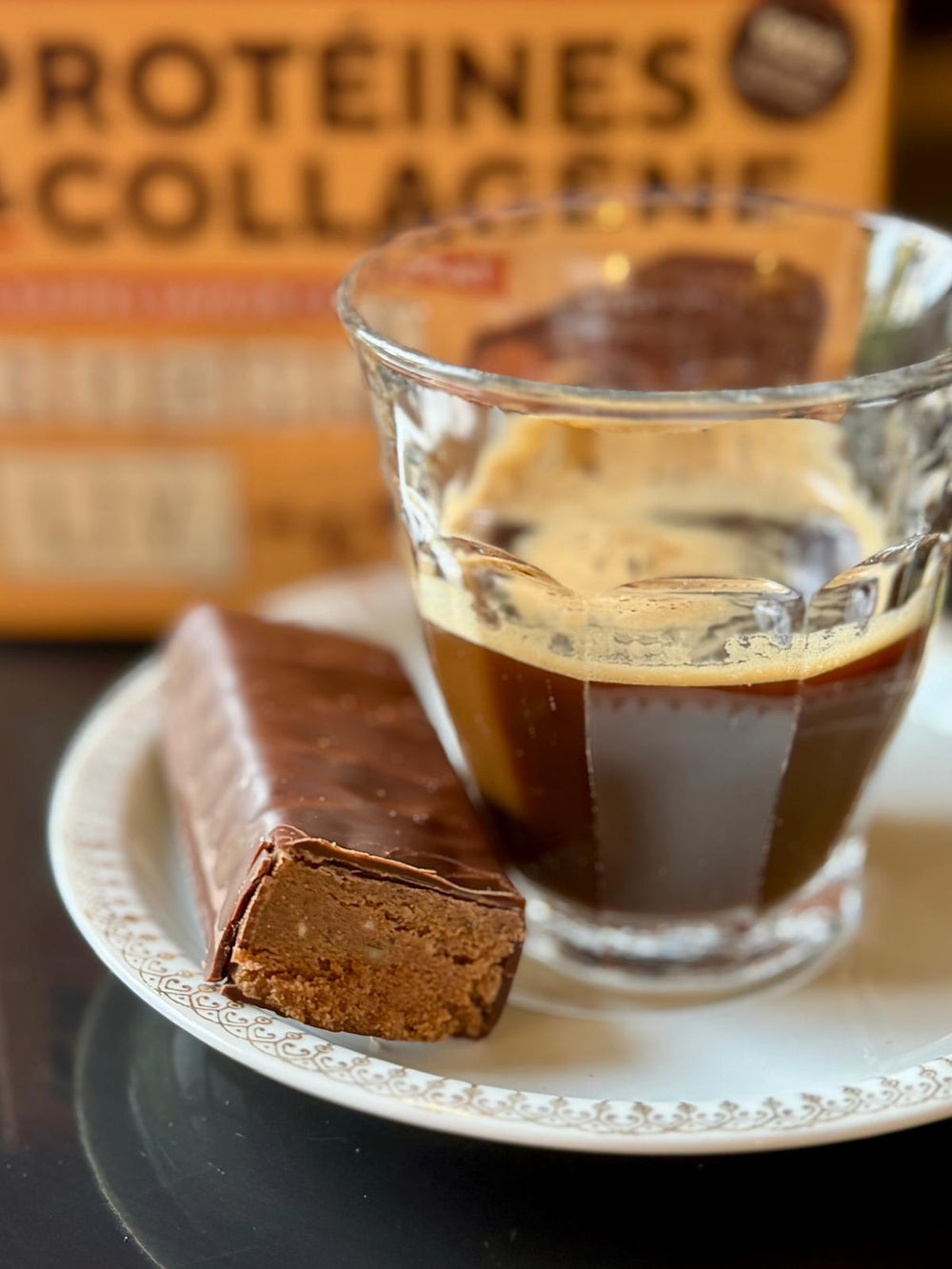 Barres chocolat protéines et collagène