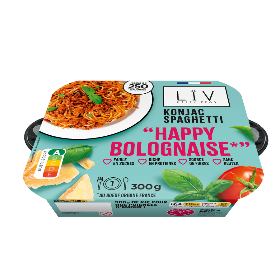 Konjac pasta - Bolo méga light, Lïv Happy Food (300 g)  La Belle Vie :  Courses en Ligne - Livraison à Domicile