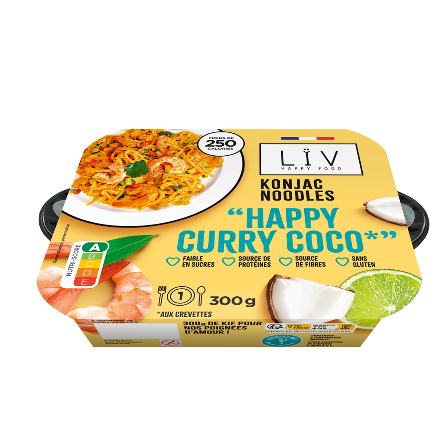 Konjac Noodles curry coco sans gluten - Liv Happy Food